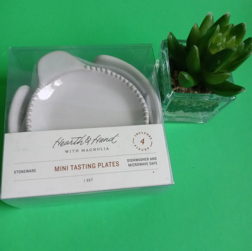 Hearth and hands with magnolia, tasting mini plates, ceramic